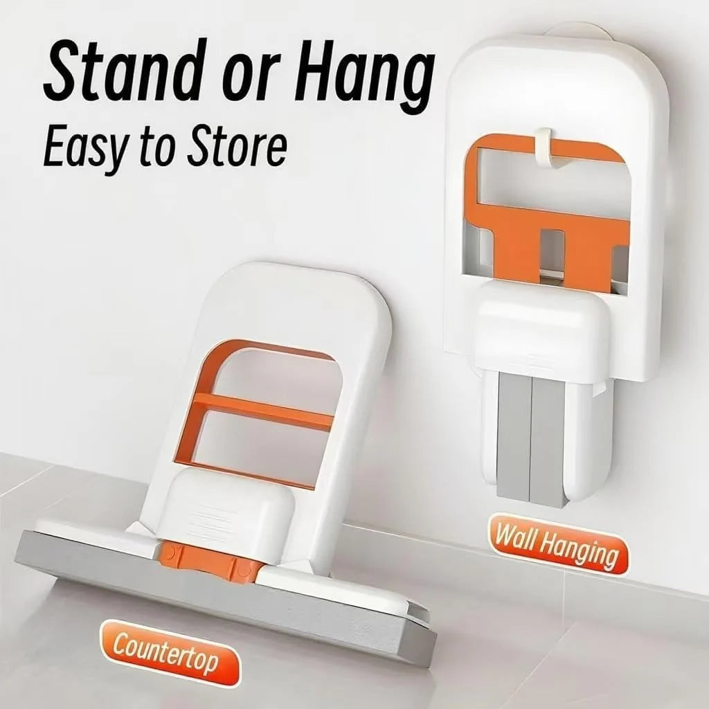 Foldable Desktop Mini Sponge Mop | Self‑Squeezing Mop for Kitchen, Bathroom, Car & Glass